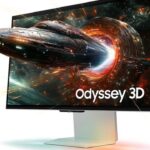 Odyssey 3D da Samsung exibido em ambiente gamer com tela curva e visual imersivo com tecnologia 3D