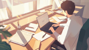 Pessoa usando o Google Drive de forma profissional para organizar arquivos e melhorar produtividade em um ambiente de trabalho realista