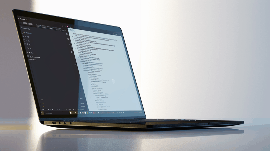 Notepad com IA aberto em notebook, mostrando geração de texto automática com a nova integração do Windows Copilot