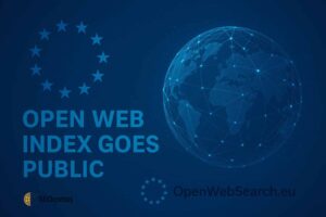 Representação da União Europeia conectada por rede digital com destaque para buscador alternativo ao Google e Bing